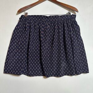 Mango Blue and White Bubble Mini Skirt